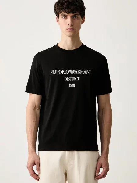 Emporio Armani tricou pentru bărbați din negru