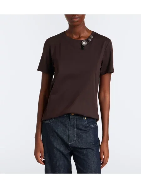 Tricou 's Max Mara din jerseu maro