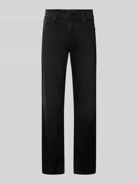 Jeansy o kroju comfort fit z wpuszczanymi Christian Berg Men czarne