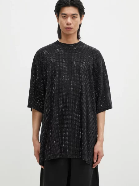 VETEMENTS tricou din Iced-Out Oversized bărbați cu imprimeu negru