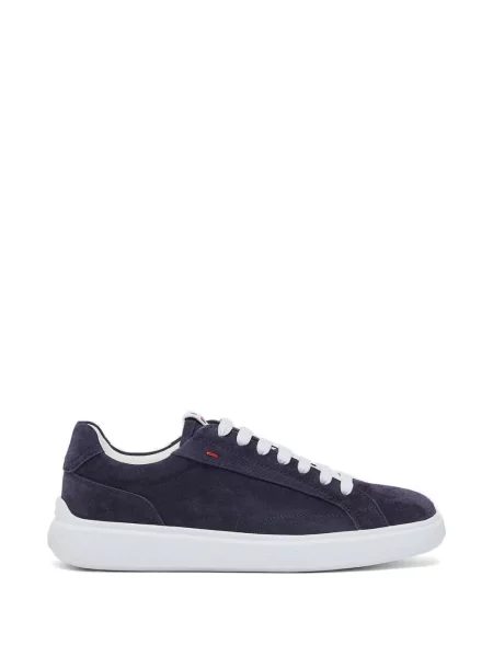 Sneakerși Peuterey cu șireturi din piele albastru