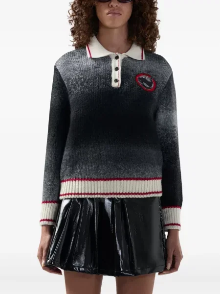 Polo Gcds cu broderie gri