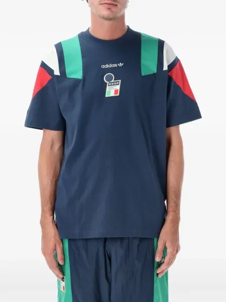 Pantaloni Adidas alergare cu broderie chunky verde
