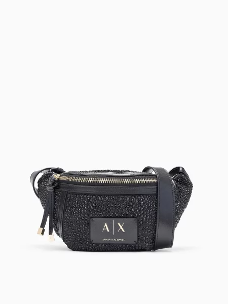 Armani Exchange Поясна сумка чорний