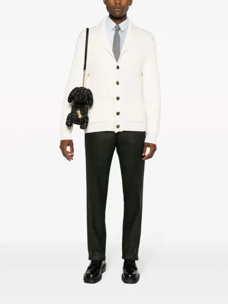 Vilnonės kelnės Thom Browne žalia