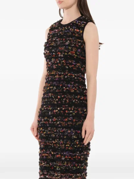 Mrežasta haljina Givenchy s volanima crna