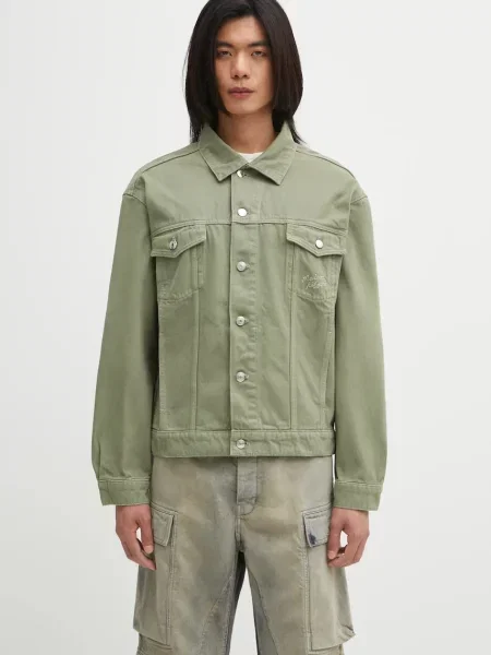 Bunda Maison Kitsuné Trucker přechodná zelená