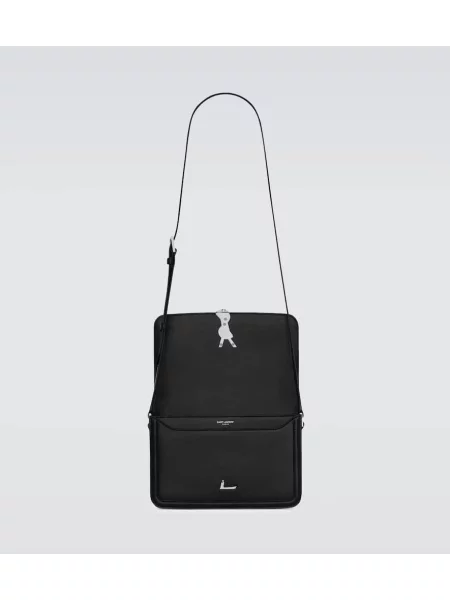 Torba na ramię Saint Laurent skórzana czarna