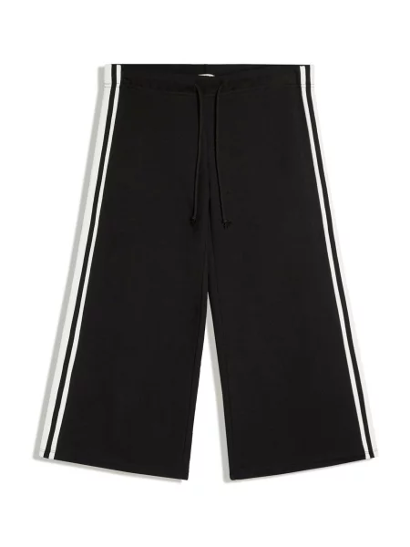 Bershka Pantaloni negru alb