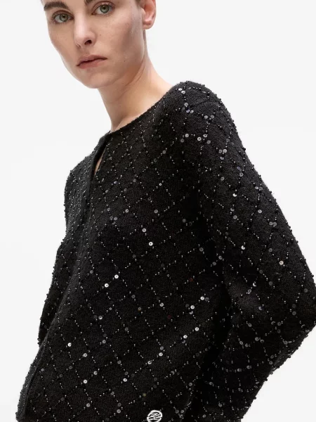 Кардиган з домішкою вовни Karl Lagerfeld чорний