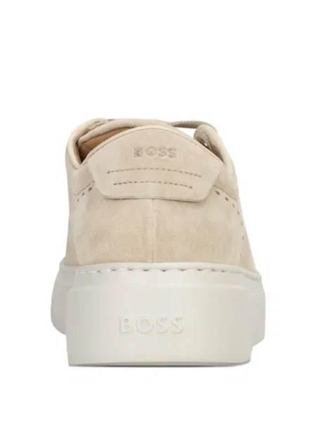 Sneakerși Boss din piele de căprioară cu platformă