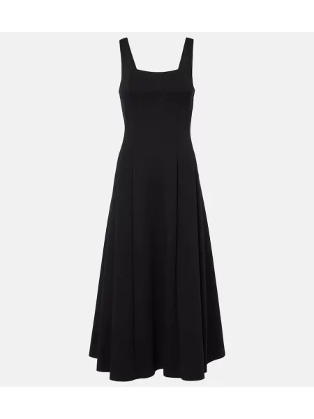 Sukienka midi S Max Mara plisowana do kolan garniturowa czarna