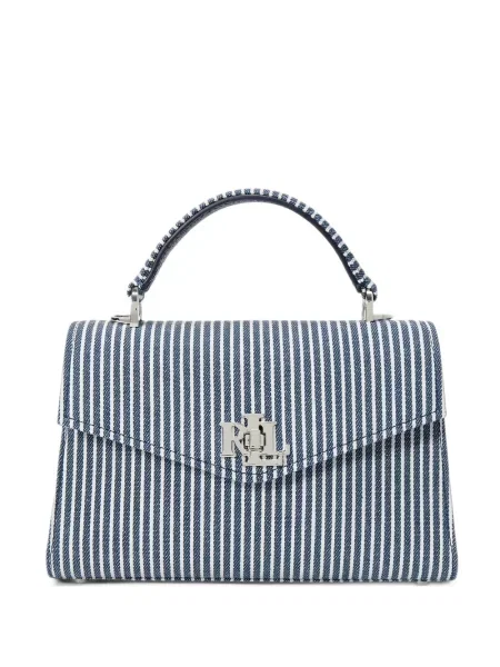 Geantă shopper Lauren Ralph Lauren cu autograf albastru