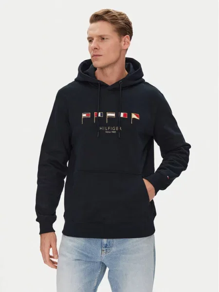Tommy Hilfiger Mikina Multi Flags Tmavomodrá