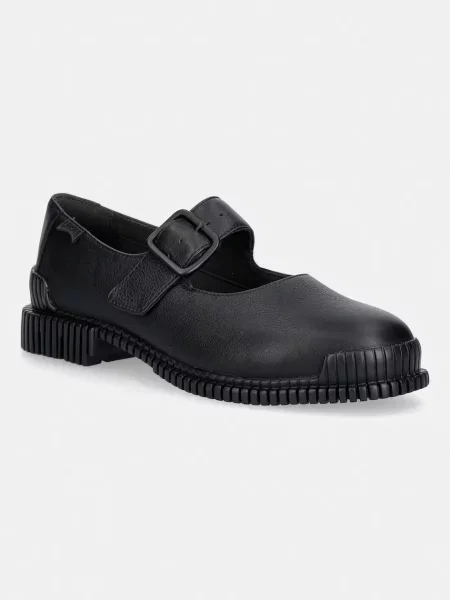 Camper balerini din piele Pix negru