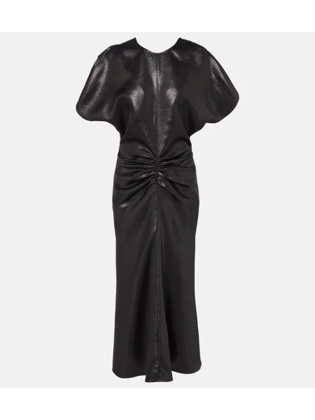 Rochie midi Victoria Beckham până la genunchi de costum negru