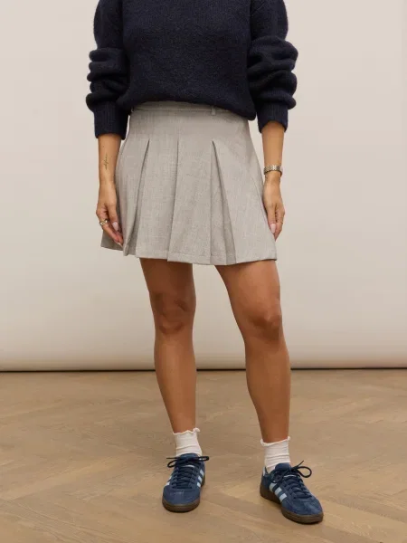 Noar studios Fustă Pleated Skirt' gri