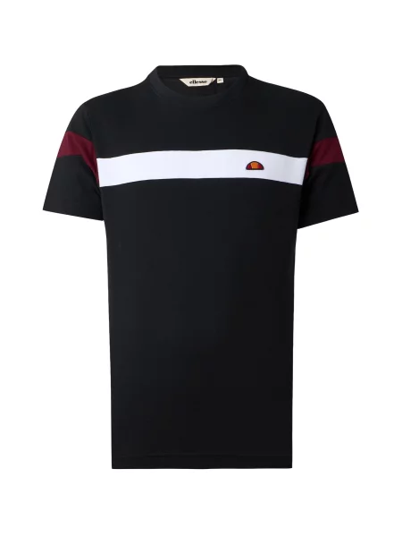 ELLESSE Tricou Caserio roșu bordeaux / negru alb