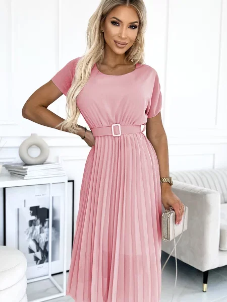 Rochie maxi Numoco Basic roz