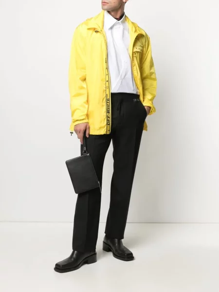 Geacă de vânt Off-white cu imagine alb