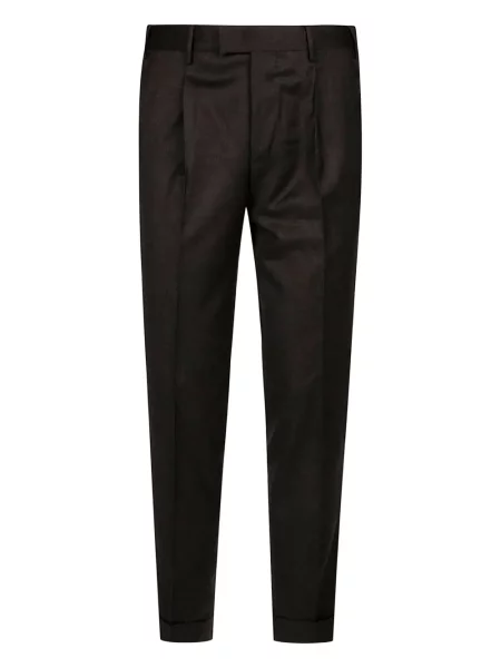 Pantaloni Pt Torino de lână plisate maro