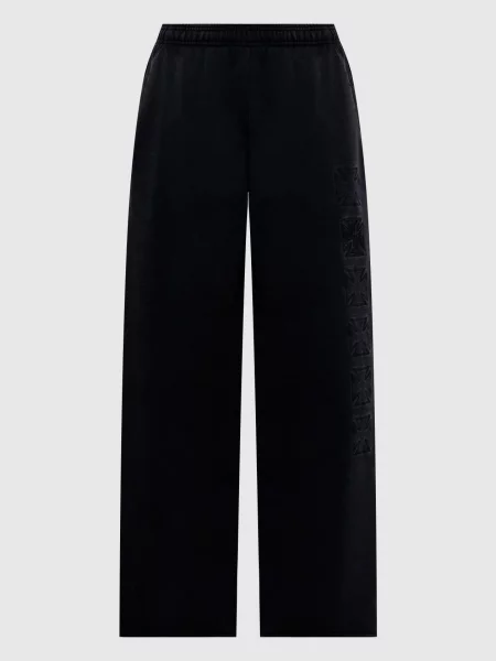 Спортивні штани з брендовою вишивкою Vetements чорні