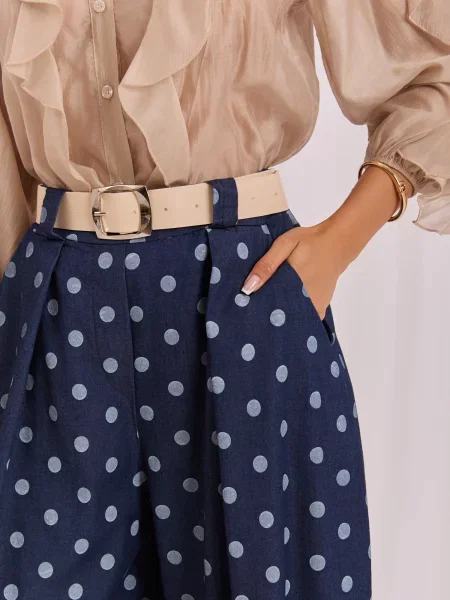 Pantaloni culottes Factory Price cu buline