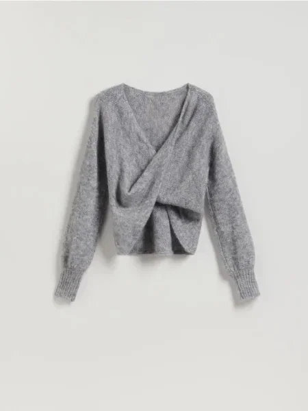 Reserved Sweter z wełną beżowy