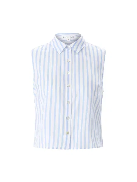 Koszula Bella Dahl bez rękawów niebieska