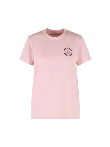 Koszulka Moncler z logo różowa