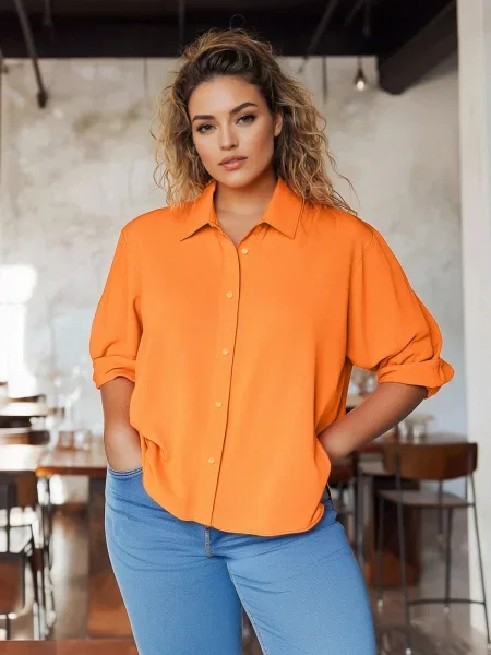 Cămașă Trendyol portocaliu