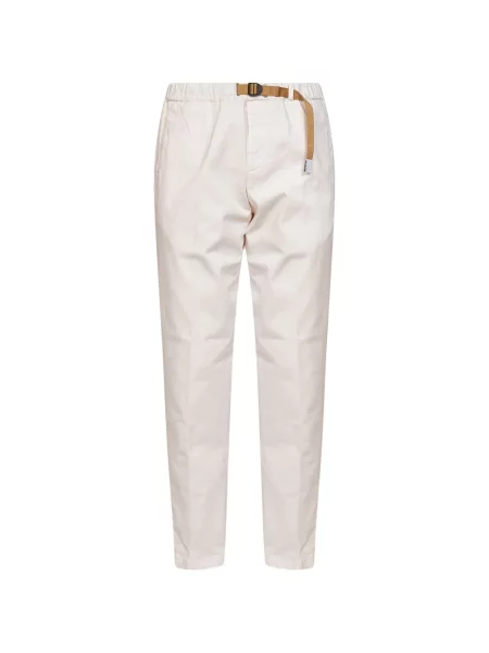 Cu centură pantaloni White Sand conici alb