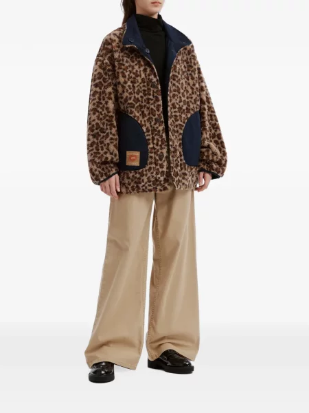 Reversibil geacă Fingercroxx cu imagine cu model leopard