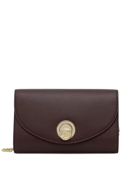 Geanta crossbody Coccinelle din piele cu autograf roșu
