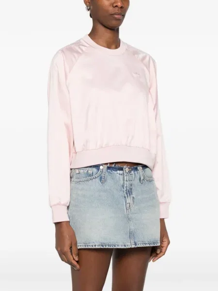 Długa bluza Adidas w paski srebrna