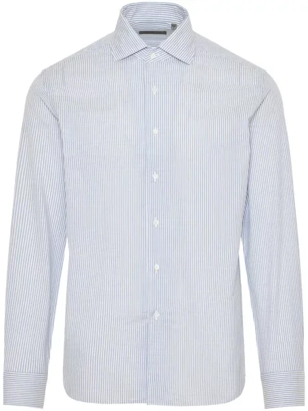 Poplínová košile Corneliani modrá