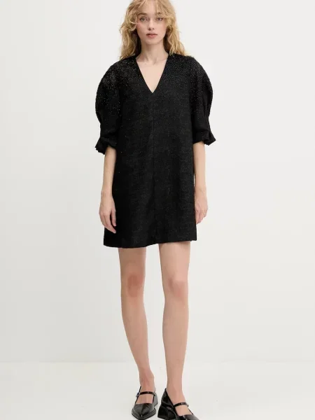 Stine Goya sukienka mini oversize czarny