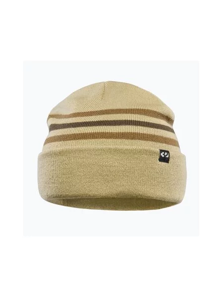 Шапка Thirtytwo в полоску коричневая