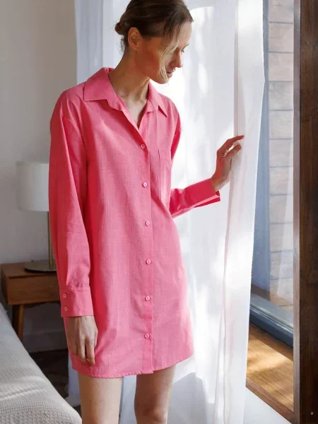 Женский халат из рожевий