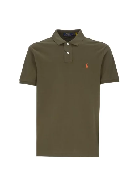 Lniana koszulka polo Polo Ralph Lauren z krótkim rękawem klasyczna zielona