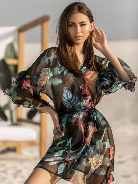 Женский пляжный халат