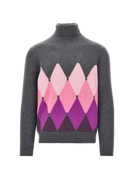 Hanorac Ballantyne cu model argyle gri