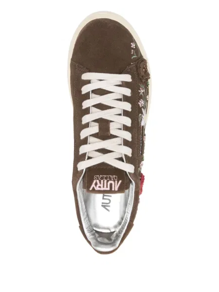 Sneakerși Autry cu model floral maro