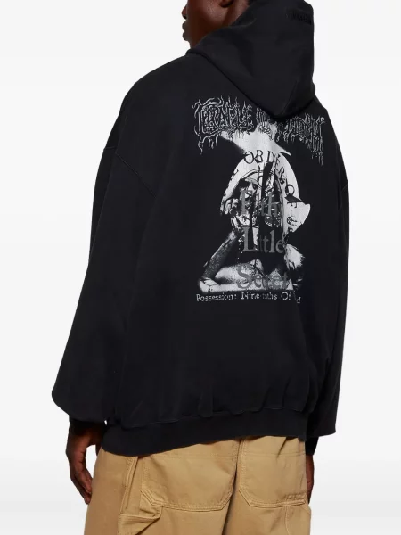 Hanorac cu glugă Vetements cu imagine negru