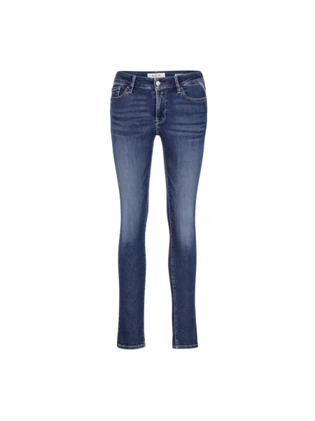 Skinny jeansy skinny Replay niebieskie