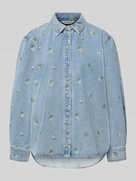 Bluzka jeansowa o kroju relaxed fit z czystej bawełny Model VERA' Only niebieska