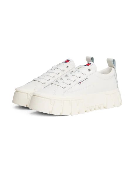 Tommy Jeans Nízke tenisky VULC námornícka modrá / červená biela