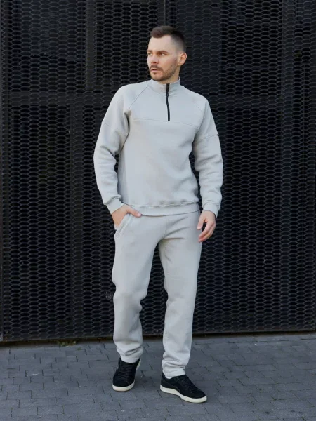 Меланжевый костюмный костюм Umon серый