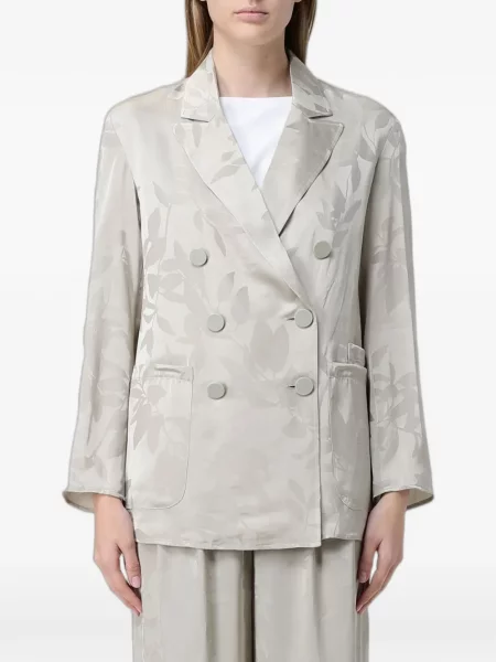 Sacou Armani Exchange cu model floral cu două rânduri de nasturi