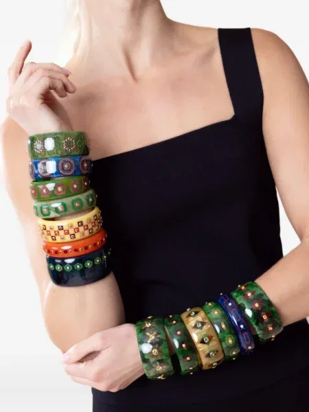 Brăţară Mark Davis cu model floral galben